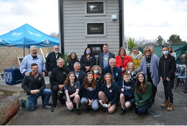 Notre Dame Celebrates Tiny Home Build in Partnership with Habitat for  Humanity! | Halton Catholic District School Board