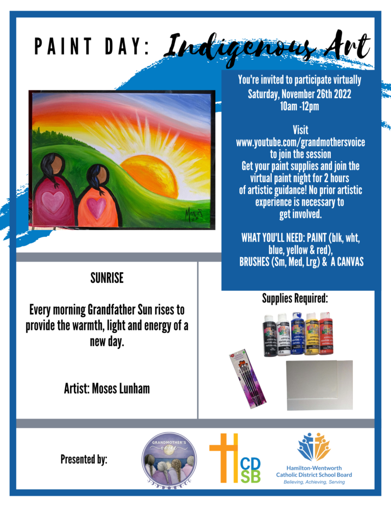 Paint Session with Indigenous Artist Moses Lunham Halton Catholic